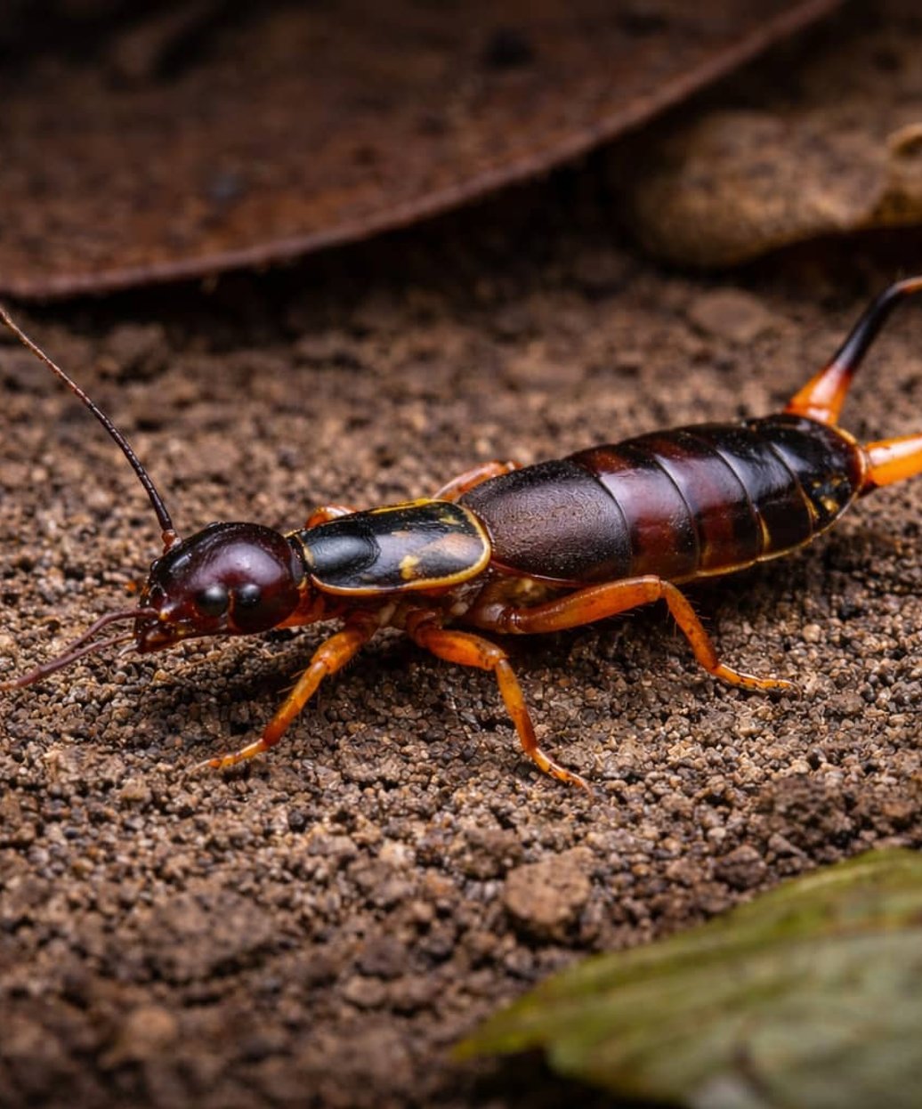 earwig pest close up